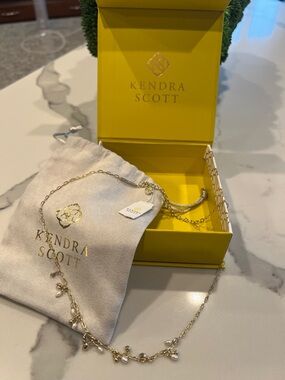 Kendra Scott Gold Necklace with Pearl Charms